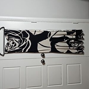 Elegant Strapless Stretchy Maxi Gown With Abstract Flower Patern